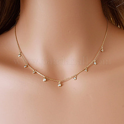Alloy Crystal Rhinestone Flat Round Tassel Necklaces for Women&nbsp;FS-WGCC17B-01