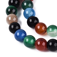 Natural Agate(Dyed & Heated) Beads Strands&nbsp;G-Q604-6MM-01