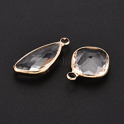 Brass Glass Pendants&nbsp;GLAA-T027-08