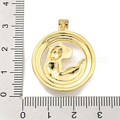 Brass Micro Pave Cubic Zirconia Pendants&nbsp;KK-K354-08F-G