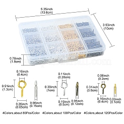 1200Pcs 12 Style Iron Screw Eye Pin Peg Bails&nbsp;IFIN-YW0001-79