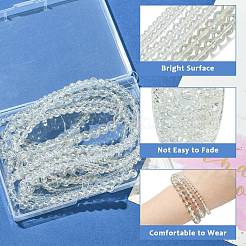 6 Strands 3 Styles Electroplate Transparent Glass Beads Strands&nbsp;GLAA-CJ0002-80