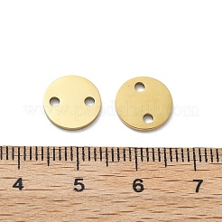 304 Stainless Steel Laser Cut Flat Round Connector Charms&nbsp;STAS-M111-09G