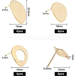 Brass Stud Earring Findings&nbsp;KK-BC0006-45G