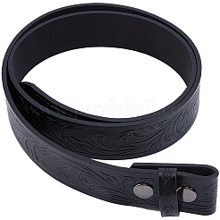 Imitation Leather Embossed Flower Waist Belly Belts for Men Women&nbsp;AJEW-WH20018-223A