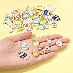 50Pcs 14 Styles Alloy Enamel Pendants&nbsp;ENAM-FS0003-15