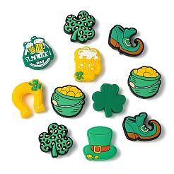 16Pcs 8 Styles Saint Patrick's Day Themed Silicone Beads Sets&nbsp;SIL-CJ0003-02