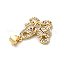 Rack Plating Brass Micro Pave Cubic Zirconia Pendant&nbsp;ZIRC-C002-02G