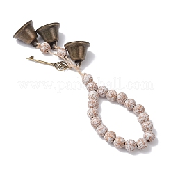 Brass Bell Key Pendant Decorations&nbsp;HJEW-JM04230-03