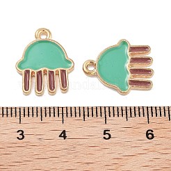 Rack Plating Alloy Enamel Pendants&nbsp;PALLOY-S190-04KCG