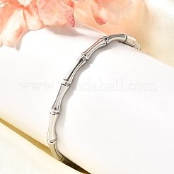 304 Stainless Steel Bamboo Joint Hinged Bangle&nbsp;JB757A