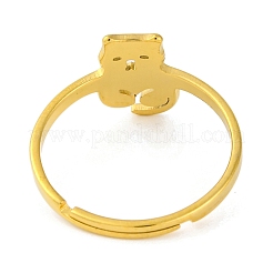 201 Stainless Steel Adjustable Rings for Women&nbsp;RJEW-D082-02E
