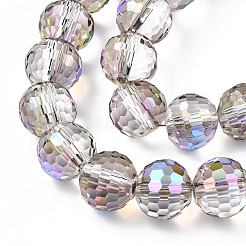 Transparent Electroplate Glass Bead Strands&nbsp;EGLA-TAC0003-04D