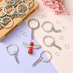 50Pcs Iron Split Key Rings&nbsp;IFIN-YW0003-43