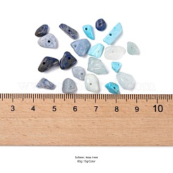 60G 4 Style Natural & Synthetic Gemstone Chip Beads&nbsp;G-FS0001-40
