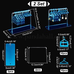 2 Sets Acrylic Earring Display Hanger Rack&nbsp;EDIS-PH0001-42B