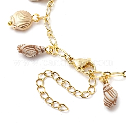 Acrylic Shell Shape Charm Anklets&nbsp;AJEW-AN00572