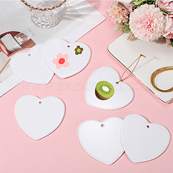 12Pcs Porcelain Heat Transfer Sublimation Blank Pendant Decorations&nbsp;AJEW-SP0002-19A