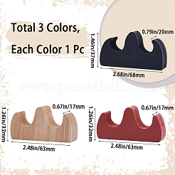 3Pcs 3 Colors Wooden Chinese Calligraphy Brush Holder&nbsp;AJEW-GF0007-77