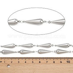 304 Stainless Steel Teardrop Link Chains&nbsp;CHS-P023-03P