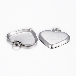 Tarnish Resistant 201 Stainless Steel Pendant Cabochon Settings&nbsp;STAS-K155-16P