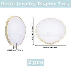 2Pcs Resin Imitation Agate Color Palette&nbsp;MRMJ-BBC0001-02A