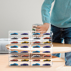 4Pcs Plastic Toy Display Boxes&nbsp;ODIS-WH0086-207
