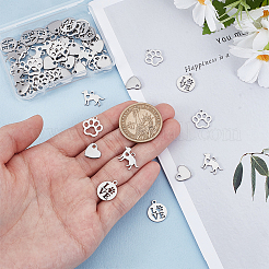 60Pcs 4 Styles Stainless Steel Charms&nbsp;STAS-GA0001-94