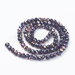 Electroplate Opaque Glass Beads Strands&nbsp;EGLA-A034-P4mm-R01
