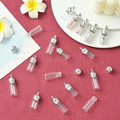 20Pcs 2 Styles Glass Bottle Pendants&nbsp;GLAA-YW0004-38