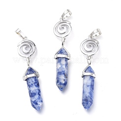 Natural Blue Spot Jasper Pointed Big Pendants&nbsp;G-D0021-01P-03