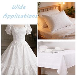 Floral Embroidered Cotton Fabric&nbsp;DIY-WH0786-55