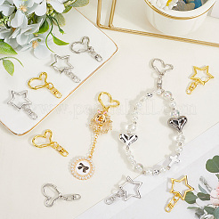 40Pcs 2 Styles Zinc Alloy Spring Gate Rings&nbsp;FIND-SP0004-04C