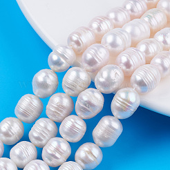 Natural Cultured Freshwater Pearl Beads Strands&nbsp;X-PEAR-N012-09B