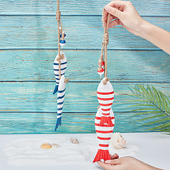 2 Sets 2 Colors Printed Wooden Big Pendants&nbsp;WOOD-FH0001-64