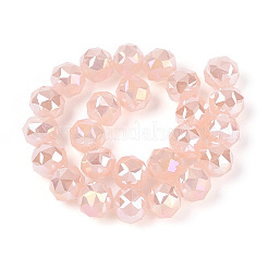 AB Color Plated Imitation Jade Glass Round Beads Strands&nbsp;EGLA-T029-8mm-12J-01