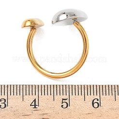 304 Stainless Steel Cuff Open Rings for Women&nbsp;RJEW-B158-02GP-01
