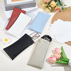 5Pcs 5 Colors Rectangle PU Leather Eyelasses Case&nbsp;AJEW-CN0005-63