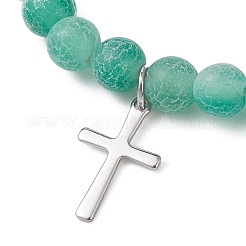Cross 201 Stainless Steel Charm Bracelets&nbsp;BJEW-JB13251