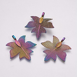 Autumn Theme Natural Leaf Pendants&nbsp;KK-F747-F