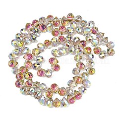 Electroplate Glass Beads Strands&nbsp;EGLA-D030-17-02