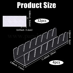 4Pcs Acrylic Hat Display Stands&nbsp;ODIS-GL0001-11
