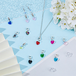 40Pcs 10 Colors Glass European Dangle Charms&nbsp;PALLOY-FI00003