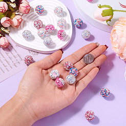 20Pcs 5 Style Polymer Clay Rhinestone Beads&nbsp;CLAY-TA0001-32