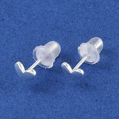 999 Fine Silver Stud Earrings for Women&nbsp;EJEW-S215-30S-07