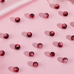 3Strands Crackle Baking Paint Imitation Jade Glass Beads Strands&nbsp;DGLA-LT0001-01C