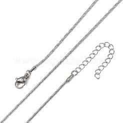 1.2MM 304 Stainless Steel Boston Link Chain Necklaces&nbsp;NJEW-D328-01P-01
