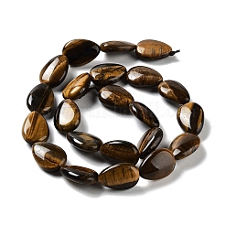 Natural Teardrop Tiger Eye Beads Strands&nbsp;G-L242-26