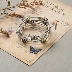 Five Loops Fashion Wrap Bracelets&nbsp;BJEW-JB05512-01