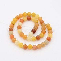Natural Topaz Jade Round Bead Strands&nbsp;G-P070-24-6mm